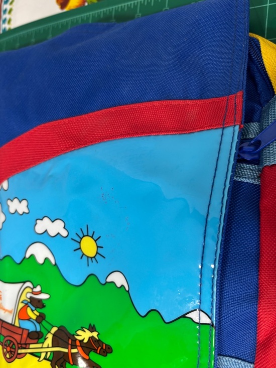 Vintage Calgary Stampede Merch Kids Colorblock Messenger Bag Rodeo Theme - Picture 9 of 10